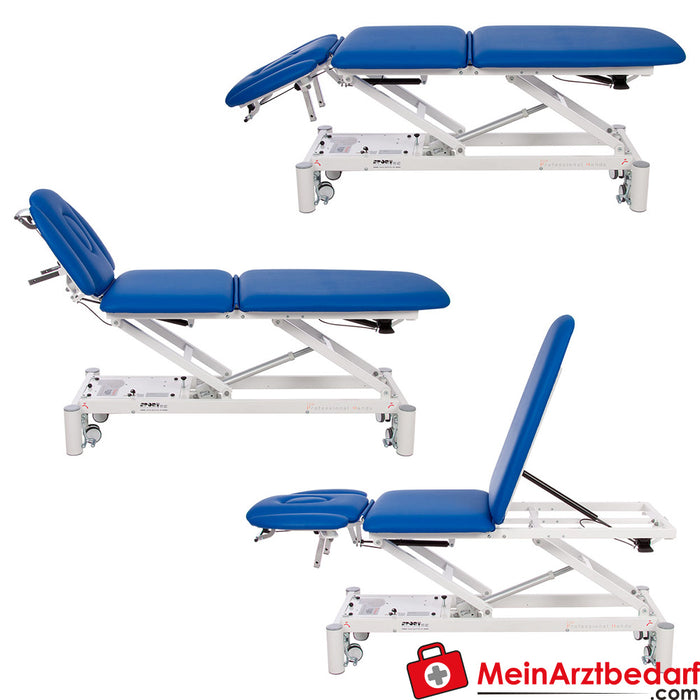 Smart ST5 therapy table with wheel lifting system, blue