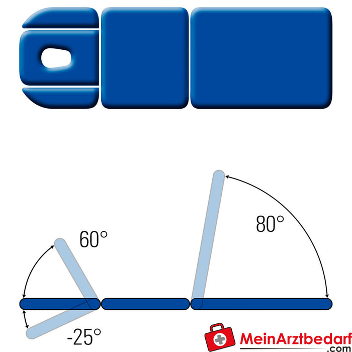 Smart ST5 behandeltafel met wielhefsysteem en allround bediening, blauw