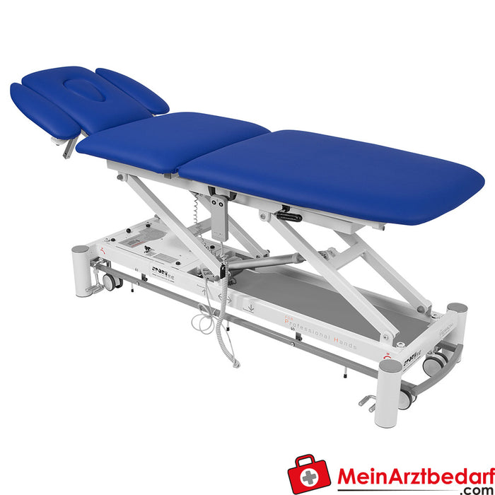 Tavan pozisyonlu, tekerlek kaldırma sistemli ve çok yönlü kontrollü Smart ST5 DS terapi masası