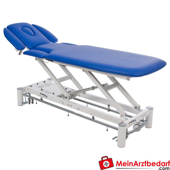 Smart ST6 therapy table with wheel lifting system and all-round control, blue