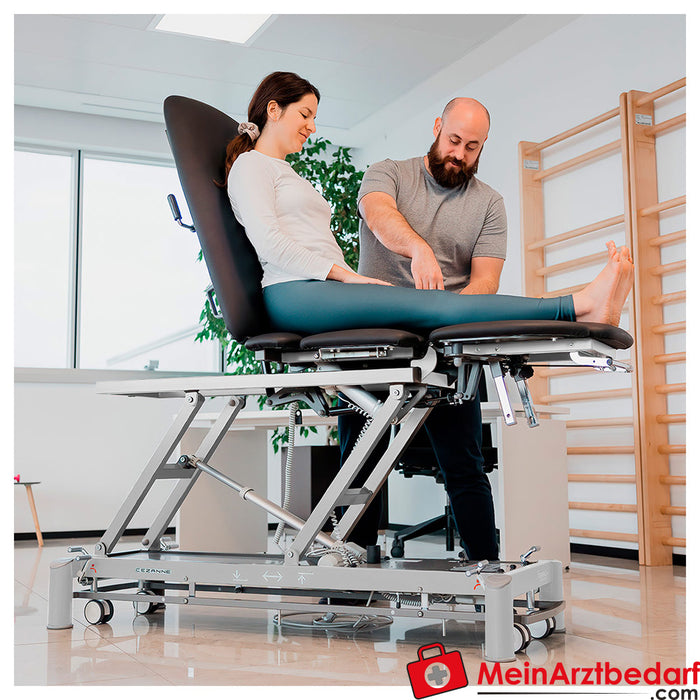 Smart ST7 DS therapy table with roof position, wheel lifting system and all-round control, blue