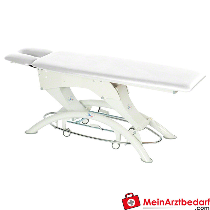 Lojer Capre M2R electric therapy table with automatic wheel mechanism & all-round control, white, 65 cm