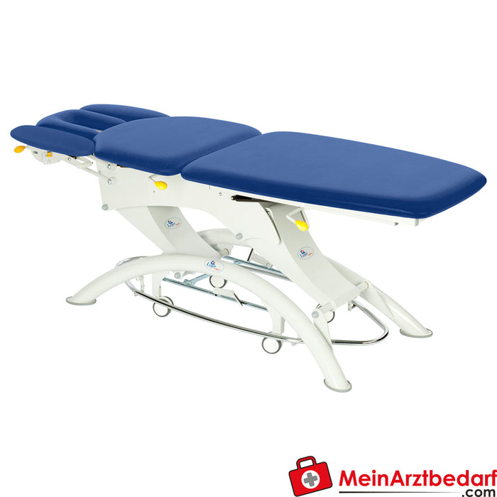 Lojer therapy table Capre roof position F5R electric with automatic wheel mechanism & all-round switching, blue, B-goods