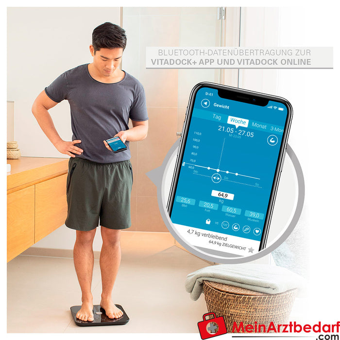 Monitor de composição corporal Medisana Connect com Bluetooth