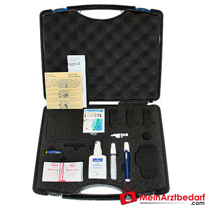 Plastic system case for Lactate Scout with accessories
