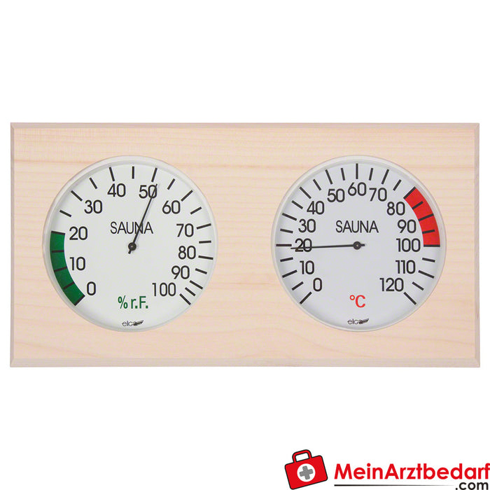 Termometre ve higrometre dahil sauna iklim istasyonu