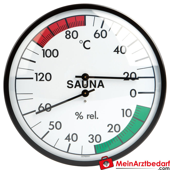 Estação climática para sauna, incluindo termómetro e higrómetro