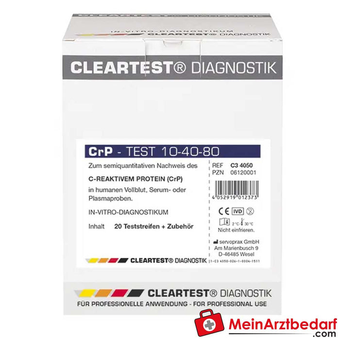 Cleartest® CRP (10/40/80) Test rápido de parámetros de inflamación