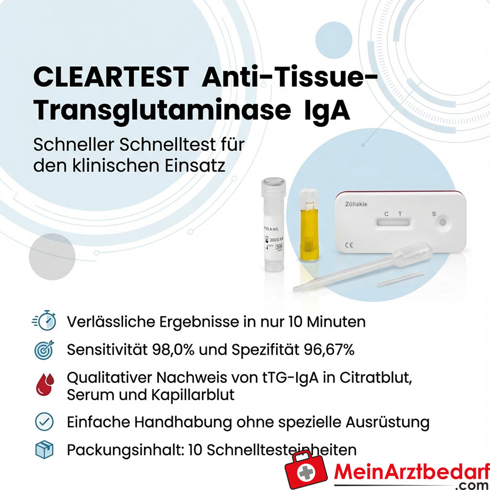Cleartest® tTG-IgA sneltest 10 stuks