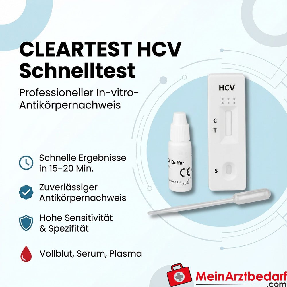 Cleartest® HCV-sneltest 10 stuks (volbloed/serum/plasma)