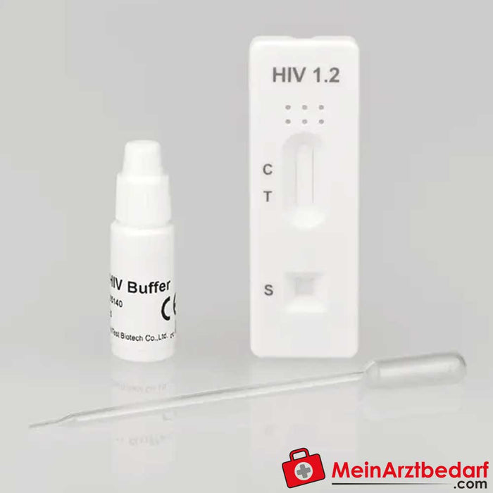 Cleartest® HIV 1.2 快速检测试剂盒，10 件装。