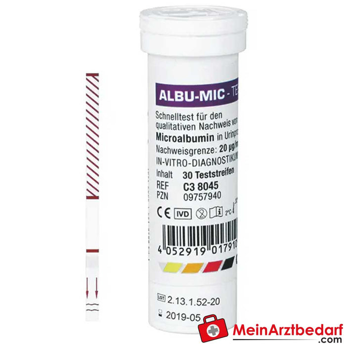 Cleartest® Albu-Mic böbrek fonksiyon test şeritleri