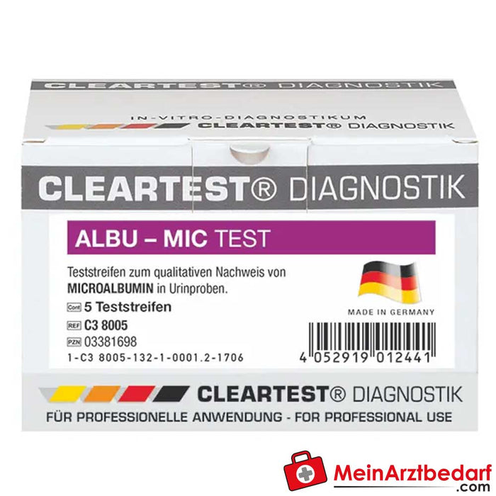 Cleartest® Albu-Mic Paski testowe do badania czynności nerek