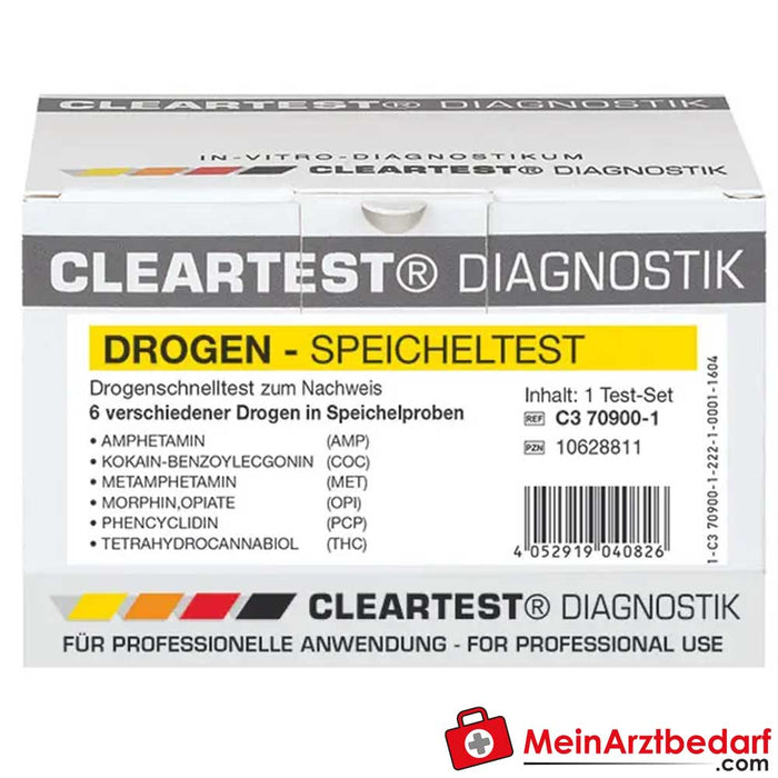 Cleartest® 6-krotny test na obecność narkotyków w ślinie