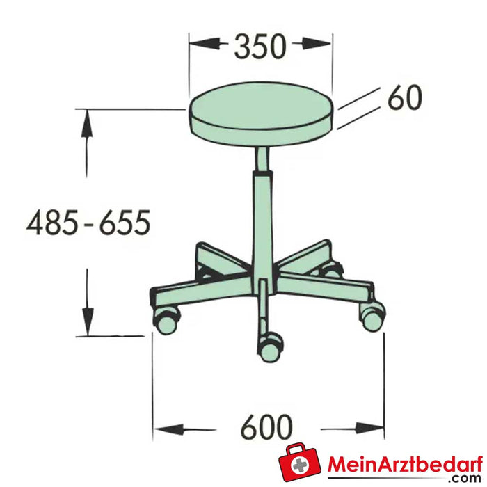 Servoprax surgical stool model 222.1530.0