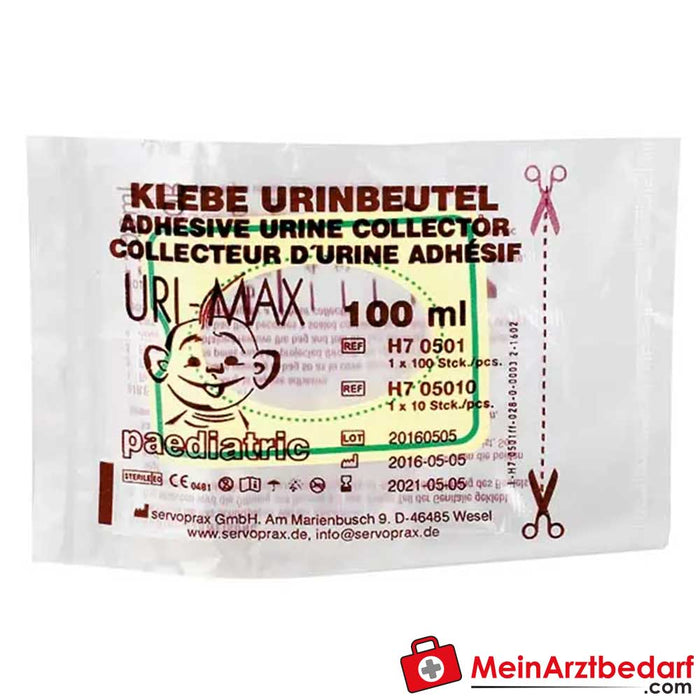 Sacos de urina URI-MAX para crianças, 100 unidades.