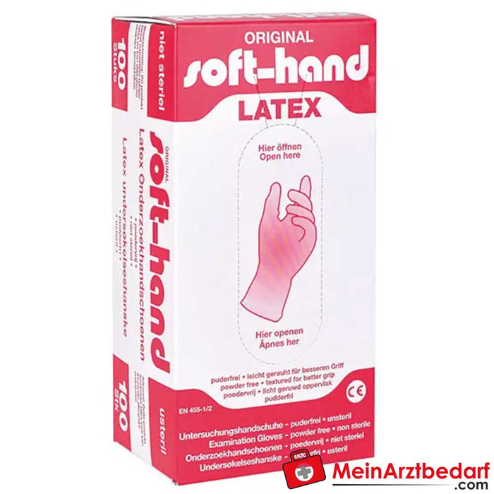 Soft-hand latex gloves powder-free size L, 100 pcs.