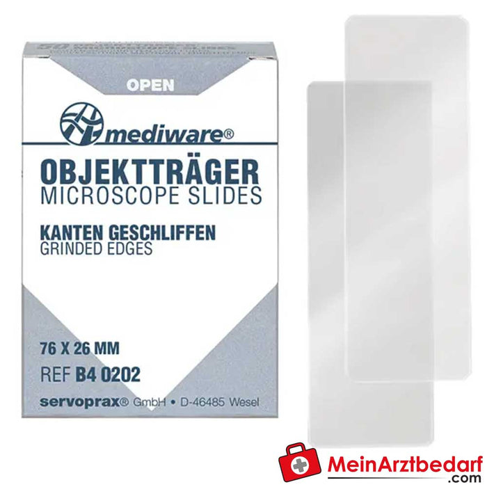 Mediware Objektträger Geschliffen, 50 Stk.