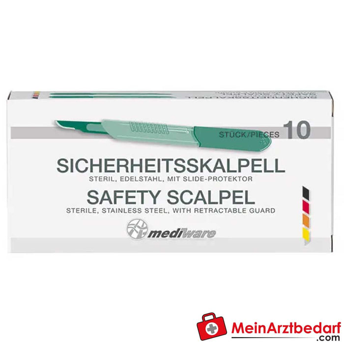 Mediware veiligheidsscalpels, 10 stuks.