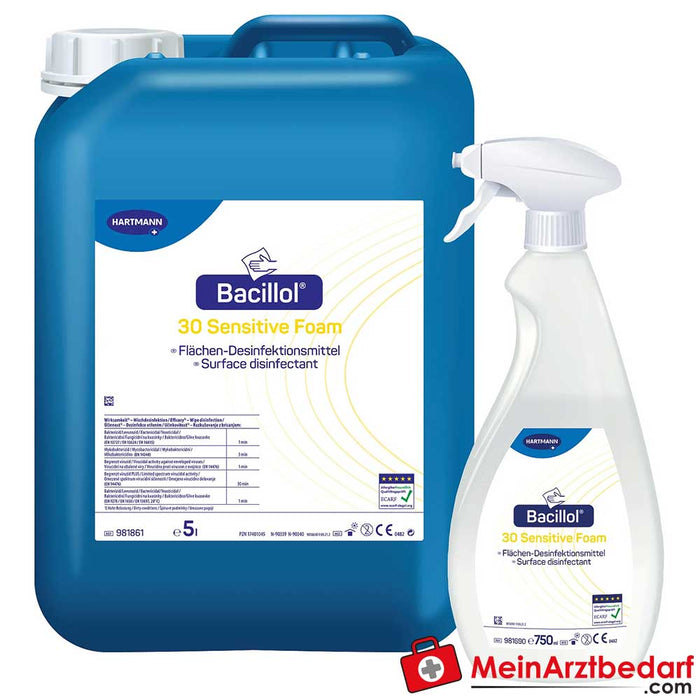 Hartmann Bacillol 30 Sensitive espuma em spray ou toalhetes