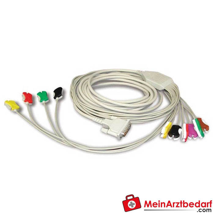 Schiller ECG cable 10-wire with clip, 3.5 m