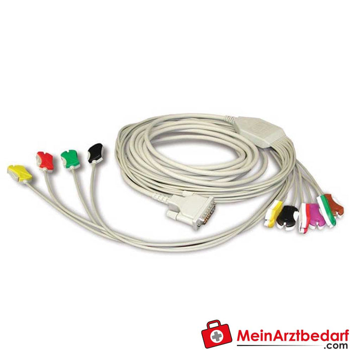 Cable Schiller ECG de 10 hilos con clip, 3,5 m