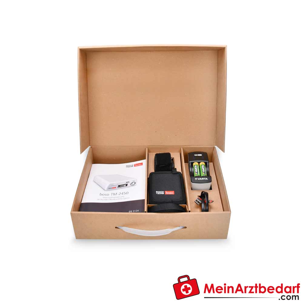 Boso TM-2450 cBP 24-Stunden-Blutdruckmessgerät mit zentraler Blutdruckmessung.