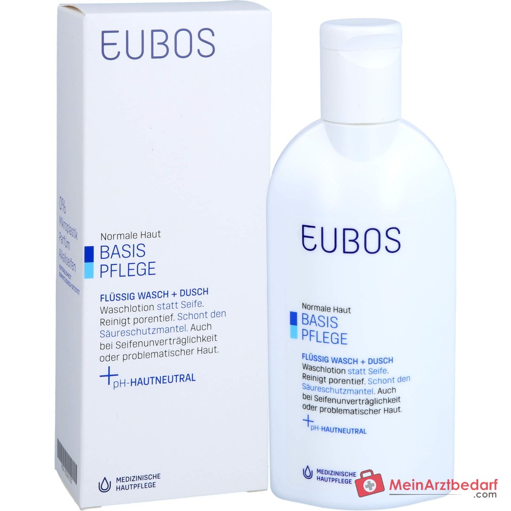 Eubos Basis Pflege Flüssig Wasch + Dusch, 200 ml.