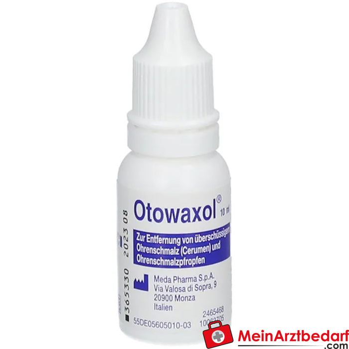 Solution Otowaxol Sine - élimination du cérumen pour un nettoyage en douceur des oreilles, 10ml