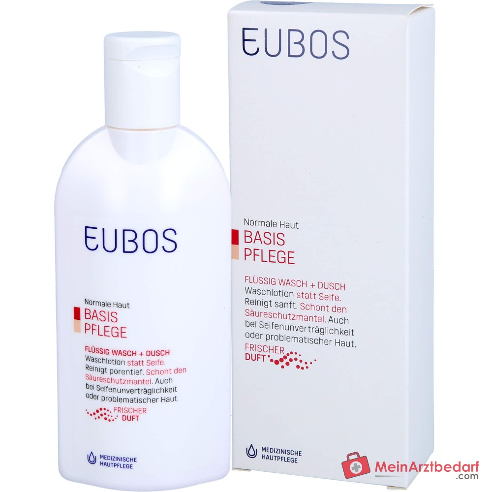 Eubos Flüssig Wasch+Dusch Rot mit Frischeduft, 200 ml.