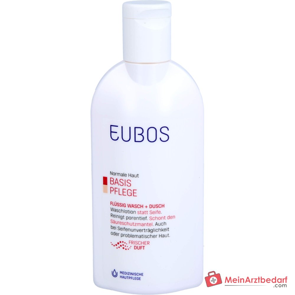 Eubos Flüssig Wasch+Dusch Rot mit Frischeduft, 200 ml.