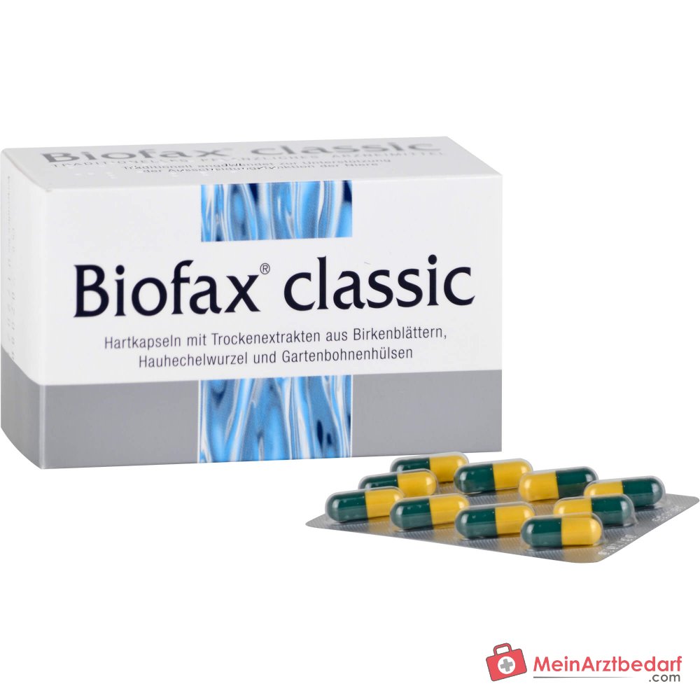 Strathmann Biofax classic Birkenblätter-Trockenextrakt / Hauhechelwurzel-Trockenextrakt / Bohnenschalen-Trockenextrakt Hartkapseln, 60 St.