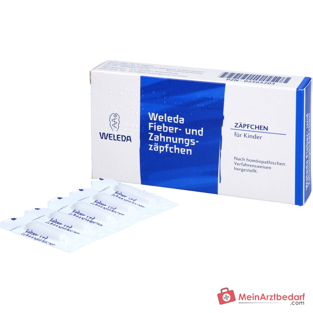 Weleda Fieber- und Zahnungszäpfchen, 10 St.