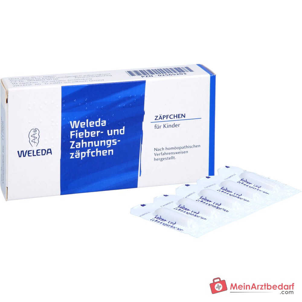 Weleda Fieber- und Zahnungszäpfchen, 10 St.