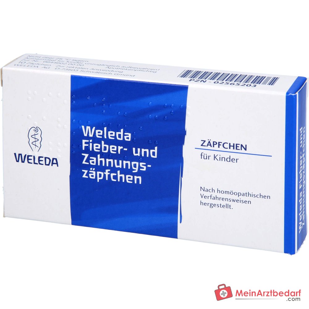 Weleda Fieber- und Zahnungszäpfchen, 10 St.