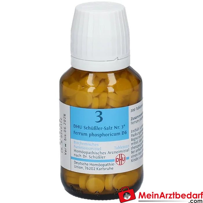 DHU Sel de Schüssler No 3® Ferrum phosphoricum D6, 200 pcs.