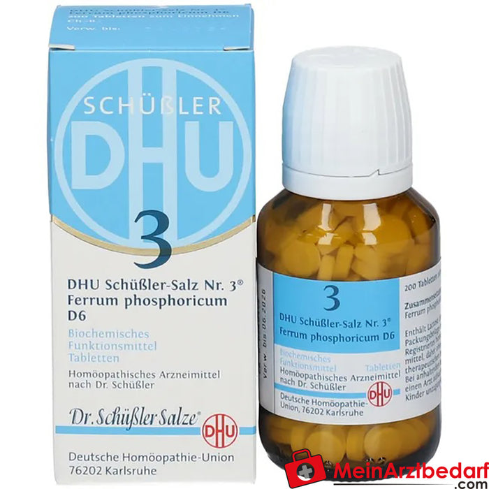 DHU Schuessler Zout Nr. 3® Ferrum phosphoricum D6, 200 St.
