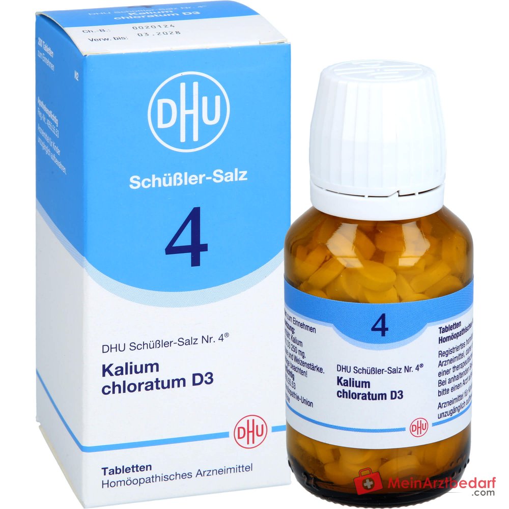 DHU Biochemie 4 Kalium Chloratum D3 Tabletten, 200 st.