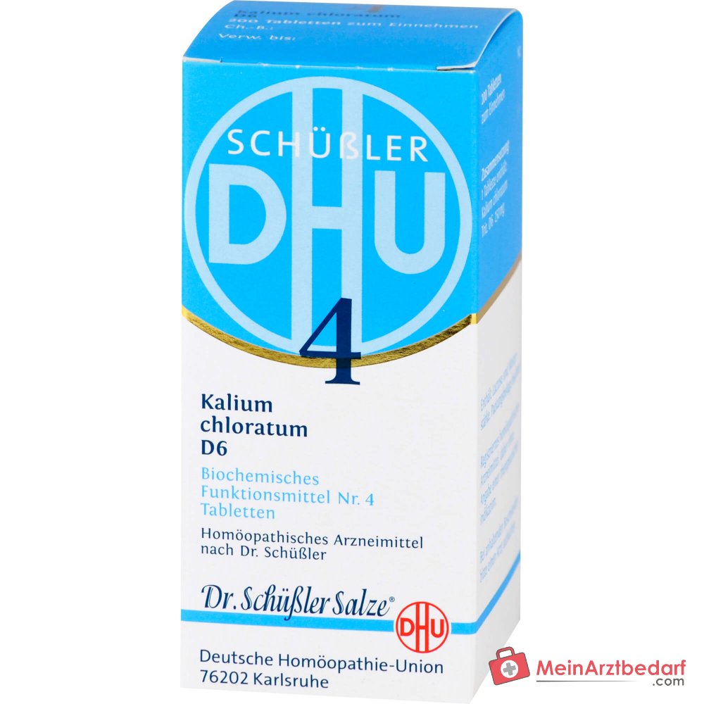 DHU Biochemie 4 Kalium Chloratum D6 Tabletten, 200 st.