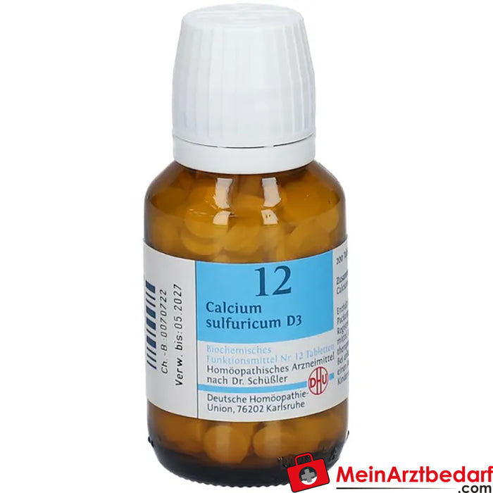 Sól DHU Schuessler nr 12® Calcium sulphuricum D3