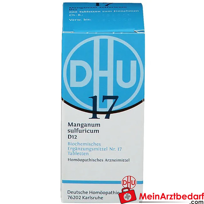 DHU Biochimie 17 Manganum sulfuricum D12