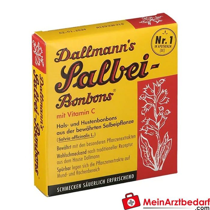 DALLMANNS® caramelle alla salvia, 20 pezzi.