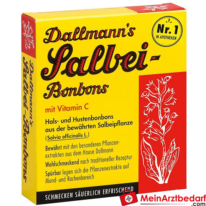 DALLMANNS® caramelle alla salvia, 20 pezzi.