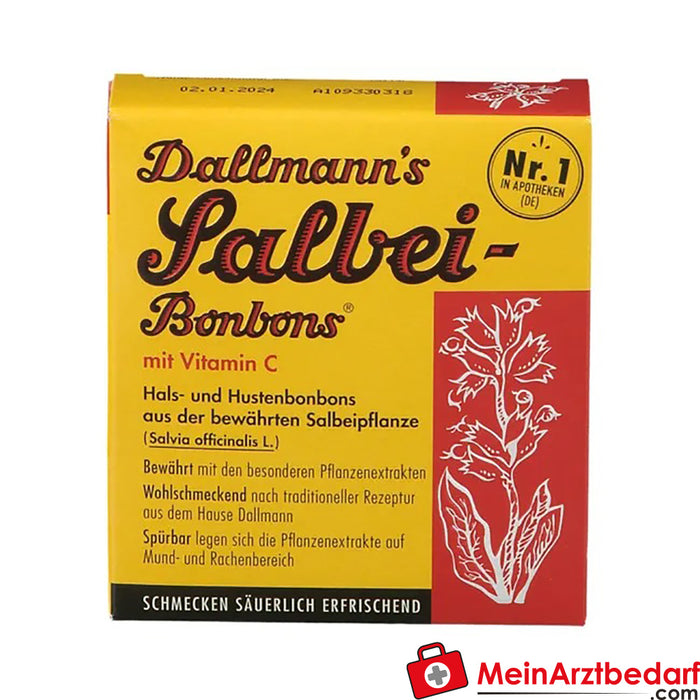 DALLMANNS® caramelle alla salvia, 20 pezzi.