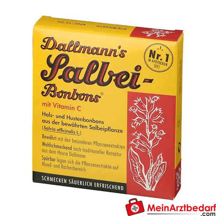 DALLMANNS® rebuçados de salva, 20 unid.