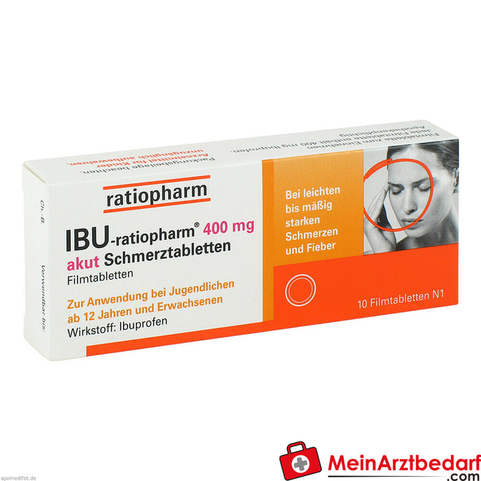 IBU-ratiopharm 400 comprimidos para a dor aguda