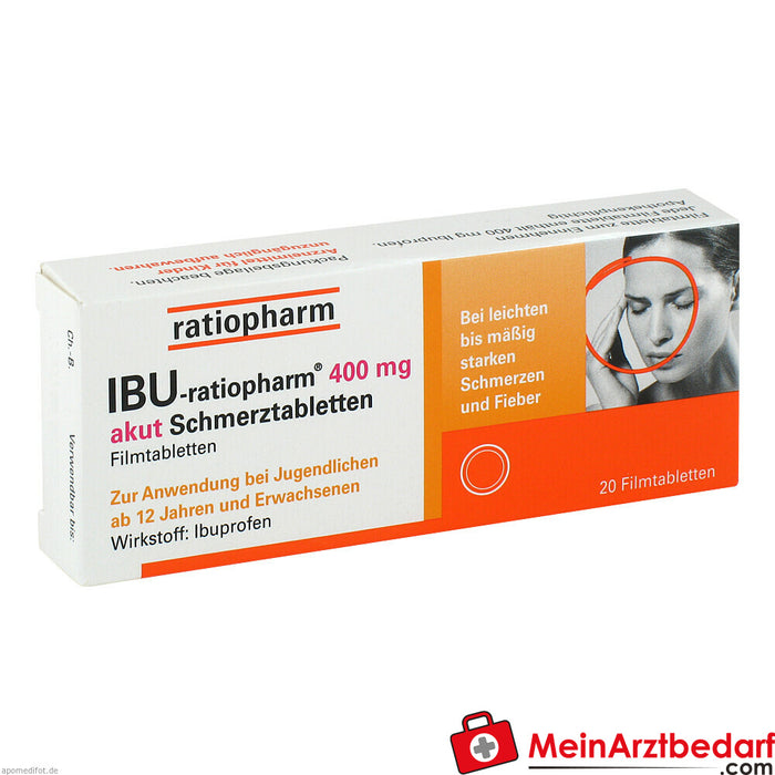 IBU-ratiopharm 400 comprimidos para a dor aguda