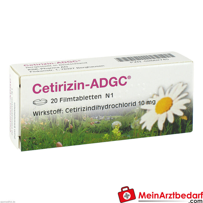 Cetirizina-ADGC comprimidos revestidos por película antialérgicos