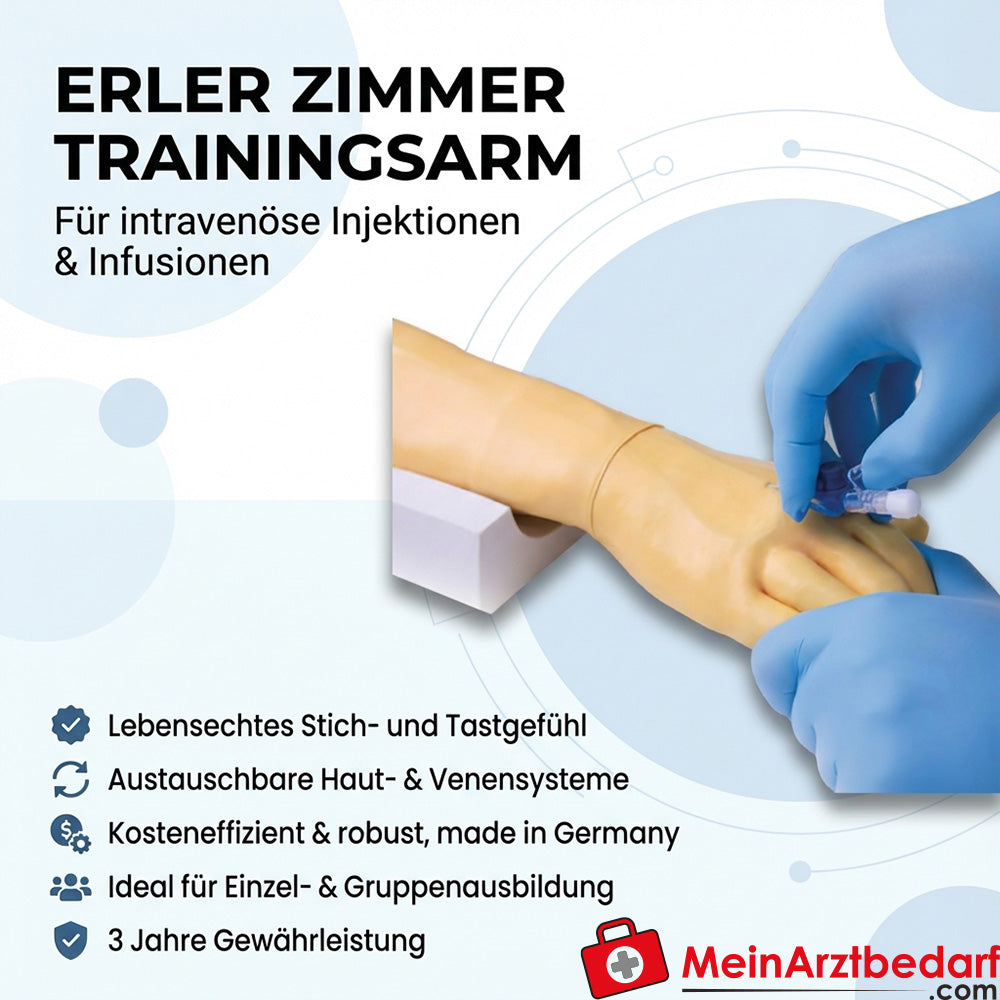 Ramię treningowe dla dorosłych Erler Zimmer do wstrzyknięć dożylnych i infuzji