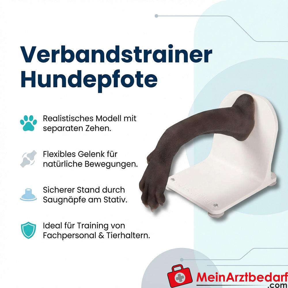 Zampa di cane addestratore a benda Erler Zimmer, realistica con dita separate e articolazione flessibile